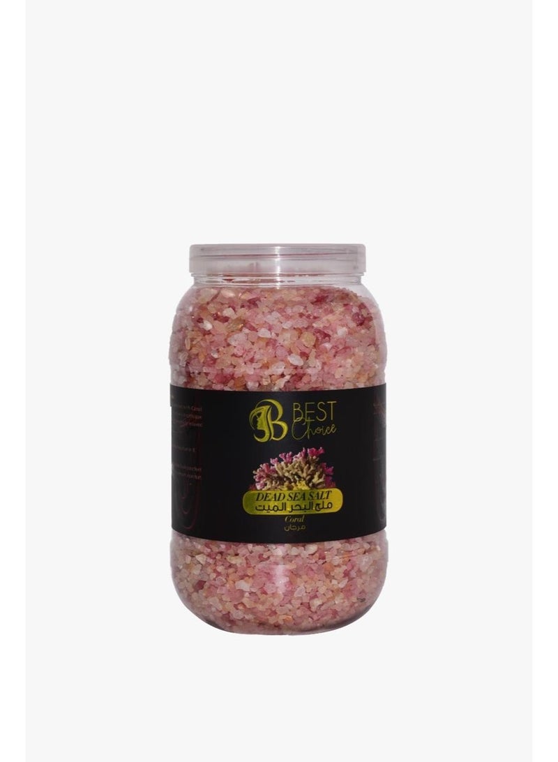 Best Choice Dead Sea Salt Premium Natural Bath Salt 5Kg Jar for Skin Body Hair Care and Relaxation - Coral - Image 1