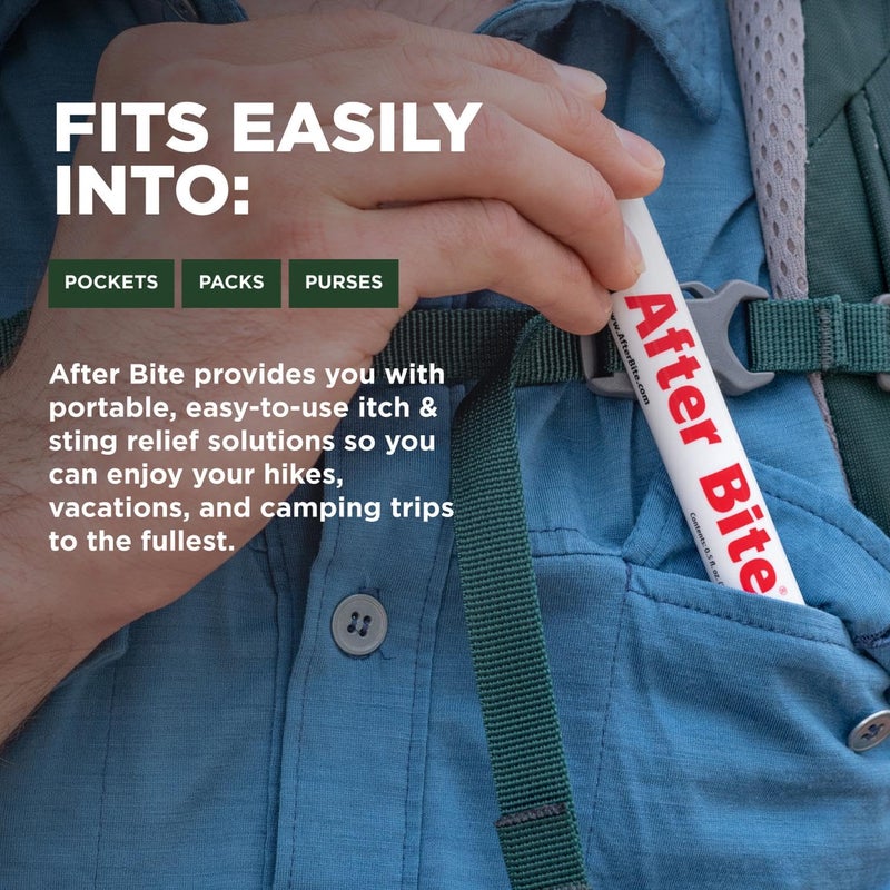 After Bite Advanced Formula - Itch Relief with Sodium Bicarbonate - Ideal for Mosquito & Fire Ant Bites, Bees & More - Portable Pen Applicator - 0.5 oz (4 Pack) - Image 4