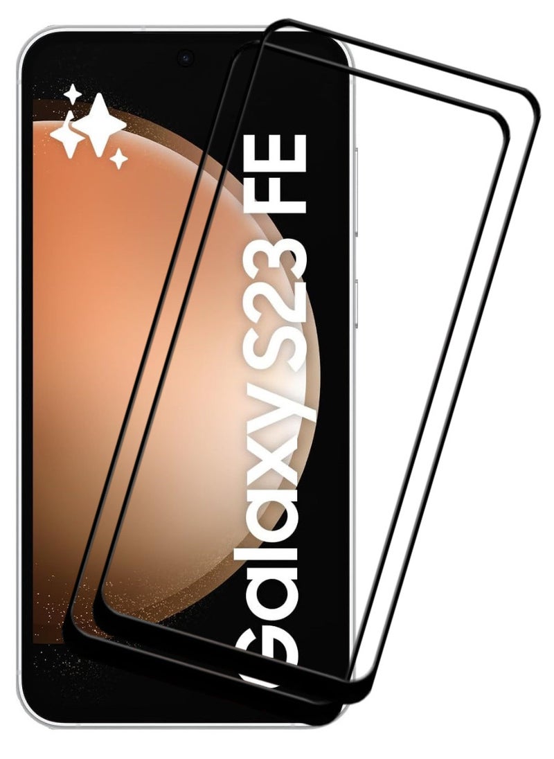 ACLIX 2 Pieces Antistatic ESD Dustproof Premium Quality High Definition Tempered Glass Screen Protector Designed For Samsung Galaxy S23 FE - Image 1