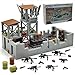 ZHX Military Base Building Brick Set for Army Minifigure War Accessories Defence Base Guard Tower Guns Weapons Building Block Toy for Kids 8 10 12 14 Years - Image 4