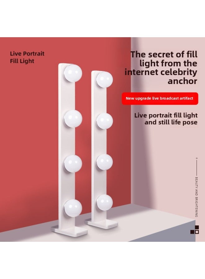 Live Light Supplementing Computer Anchor Desktop Special Beauty Rejuvenation Live Room Double Row LED Shake Audio And Video Ling Yue-Specifications:【professional Model☆3500lm】 Double Row 8 Bulbs + 2 - Image 4