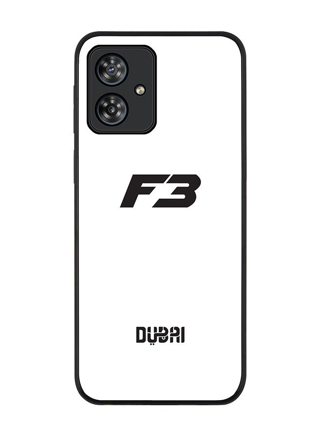Stylizedd Rugged Black edge case for Motorola Moto G54 / Motorola Moto G54 Power / Motorola Moto G64 5G, Slim fit Flexible Thin Cover -  Faz3 Dubai White  - Image 1