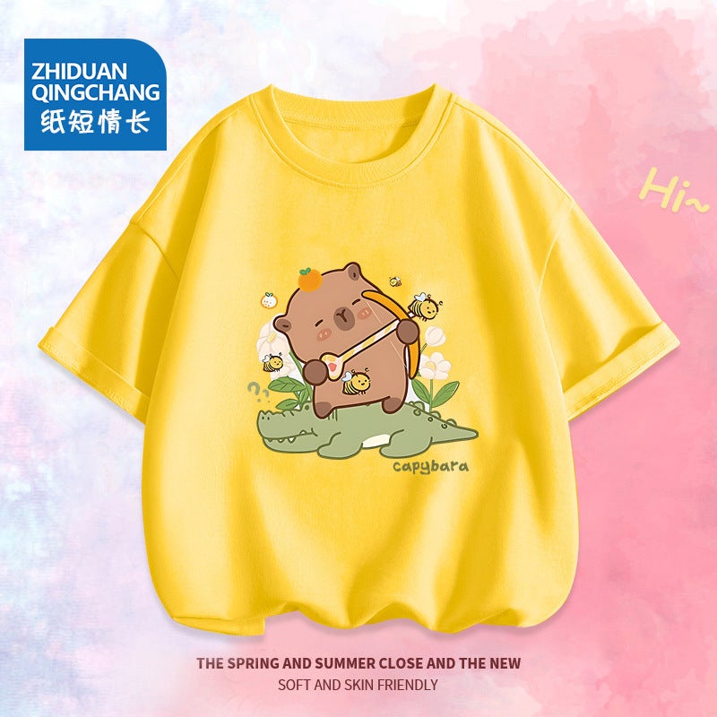 2079# Children'S Wear Boys Short-Sleeved T-Shirt Summer Children'S Summer Wear Boys Big Children'S Half-Sleeved New Thin Fashionable Clothes - Image 4