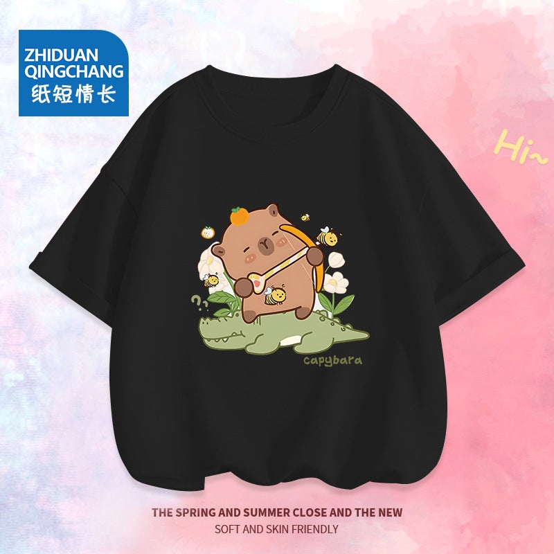 2079# Children'S Wear Boys Short-Sleeved T-Shirt Summer Children'S Summer Wear Boys Big Children'S Half-Sleeved New Thin Fashionable Clothes - Image 1