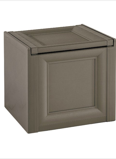 Tontarelli Storage Box, Made in Italy, for Home, Office & Outdoor, Toy Box Chest Storage, 47L x 40W x 42H cm, Dark Brown, TRL-8086011909