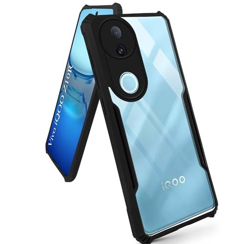 Jkobi Back Cover Case for Vivo iQOO Z10R (Shockproof with Polycarbonate Clear Panel | Professional Black) - Image 5