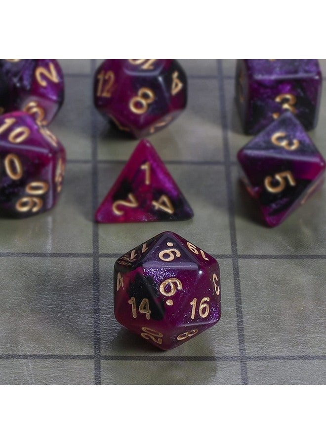 CiaraQ DND Polyhedral Dice Set with a Black Dice Bag for D&D RPG MTG Role Playing Table Games - Image 4