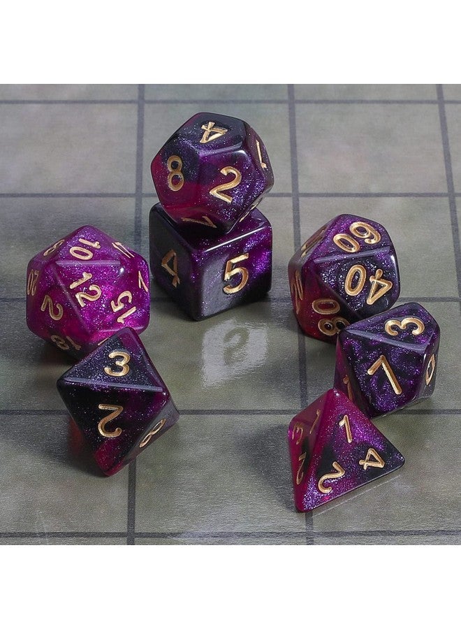 CiaraQ DND Polyhedral Dice Set with a Black Dice Bag for D&D RPG MTG Role Playing Table Games - Image 2