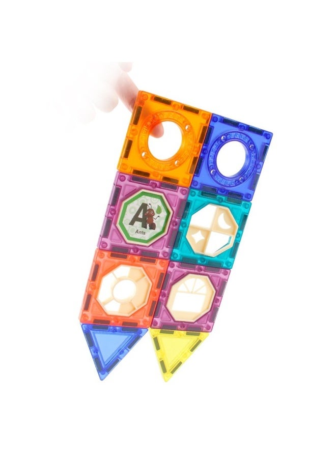 null - Children's Colorful Window Track Magnetic Sheet Stereo Ball Track Building Blocks Interactive Assembling Maze Slide Marbles Toy-Color:NO.CJ-2007 Magnetic Track Building Blocks 262 2.4kg - Image 1