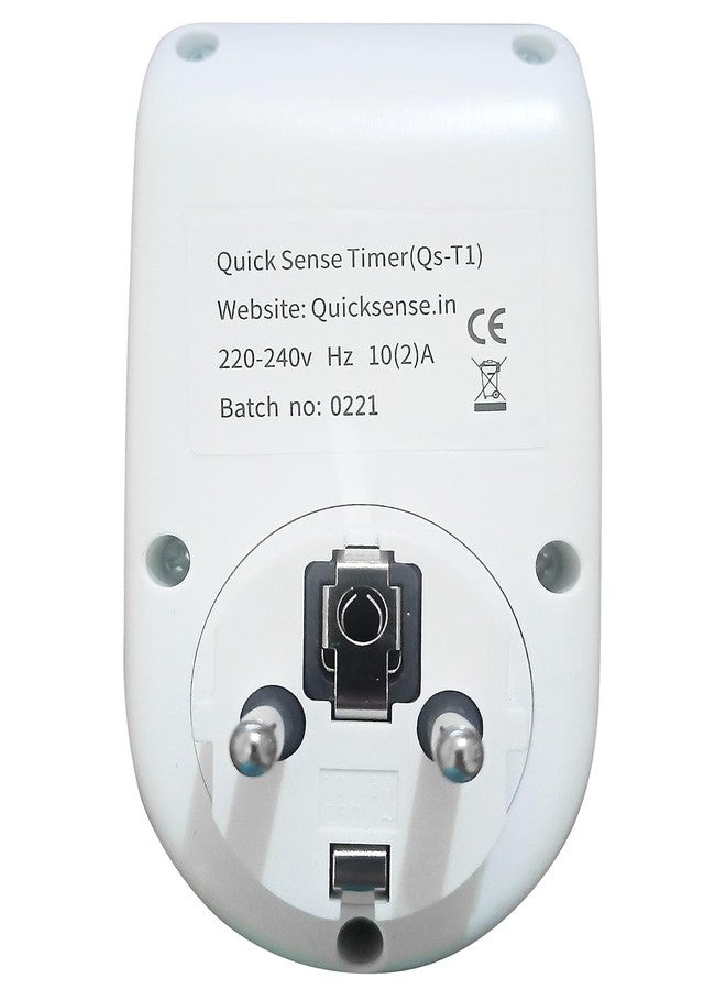 Quick Sense QS-T1 | Digital Programmable Timer Switch | LCD Display | 220-240V AC | 10A Plug-in Smart Controller | Energy Saving Automation | Pack of 6 - Image 4