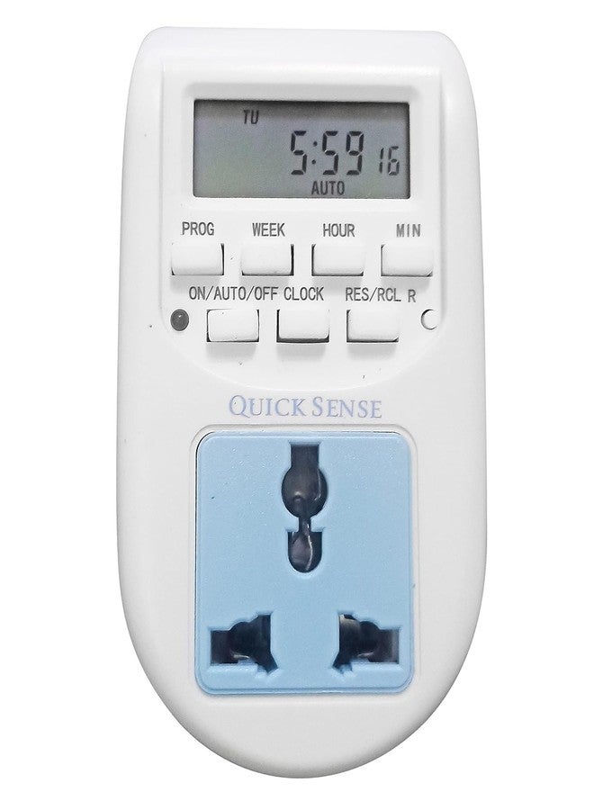 Quick Sense QS-T1 | Digital Programmable Timer Switch | LCD Display | 220-240V AC | 10A Plug-in Smart Controller | Energy Saving Automation | Pack of 6 - Image 3