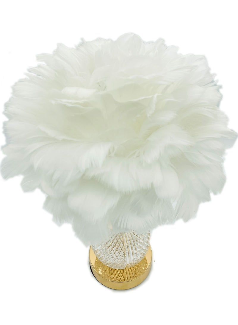 SUKILO Modern Feather LED Bedside Lamp – Shade Dimmable Night Table Lamp -Soft Glow Dandelion Night Light with 3-Color Temperature | Decorative Table Lamp for Bedroom, Study, Gifts - Image 2