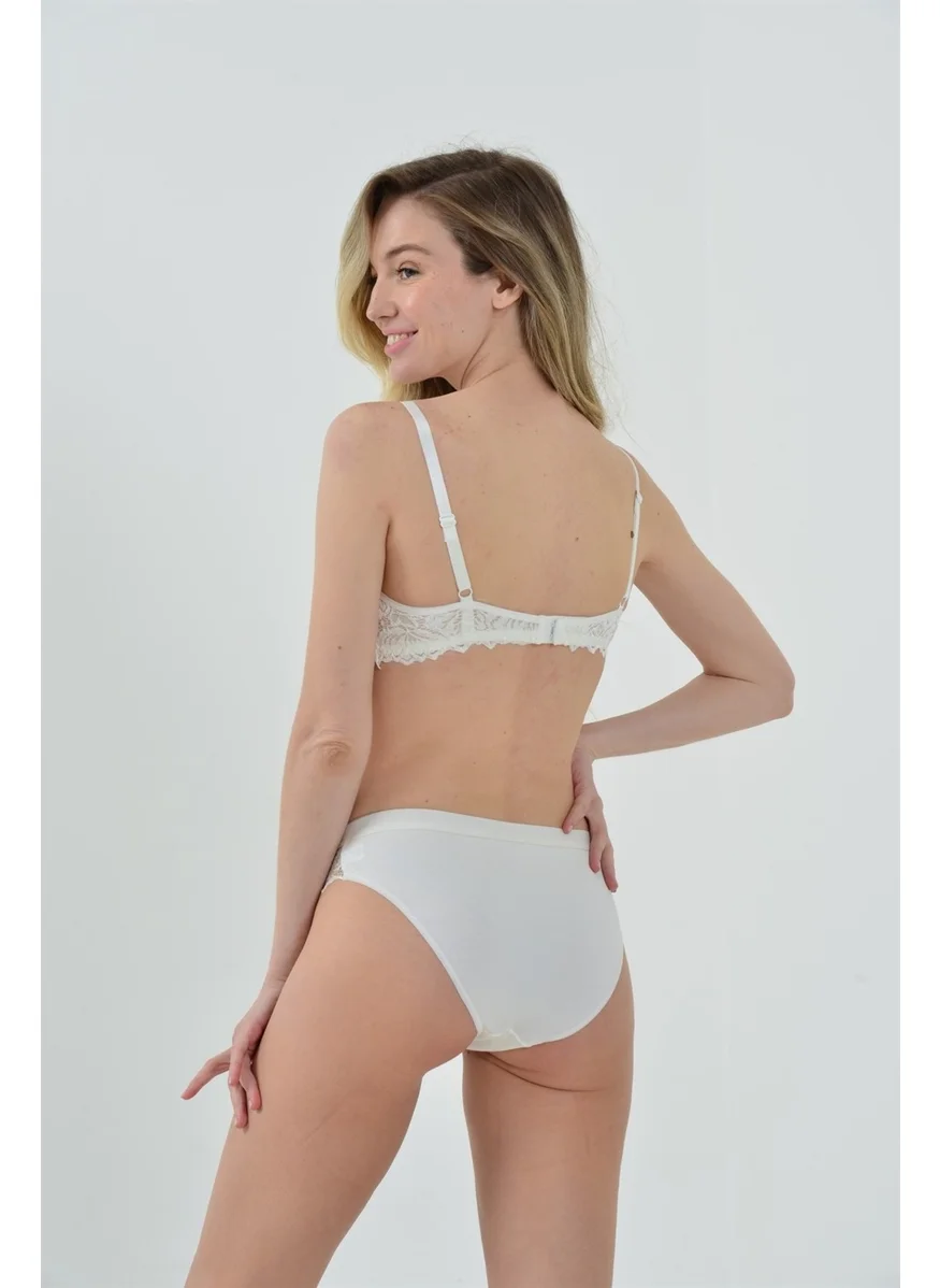 Magic Form 4352 Women's Ecru Lace Sponge Bra