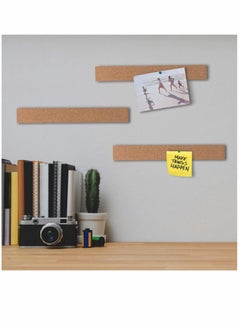 Y&D Cork Board, Bulletin Board Bar Strip, 15"" x 2""- 1/2"" Thick, Frameless Strips, with 35 Multi-Color Push Pins, Strong Self Adhesive Backing - 4 Pack  - Image 5