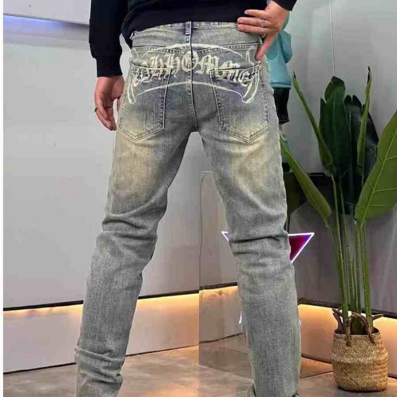 Unisex Classic Denim Jeans Loose Fit Daily Outdoor Wear - Image 1