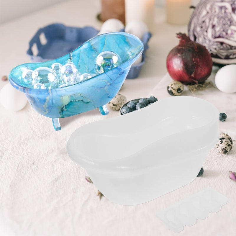 1 Set of Bathtub Casting Mold Silicone Bathtub DIY Mold Crafts Making Mold - Image 2