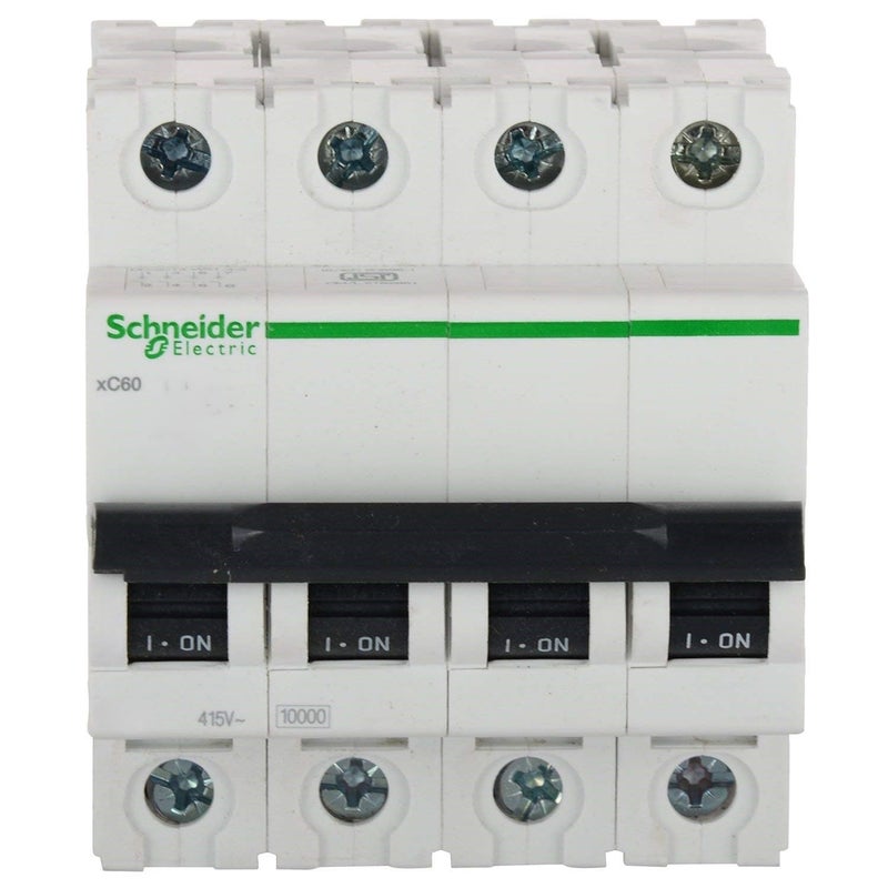 LEONN Schneider Acti9 MCB A9N4P25C 25Amp 4 Pole MCB C Curve 10000A 10kA White Color Miniature Circuit Breaker Short Circuit Protection Overload Protection  - Image 2