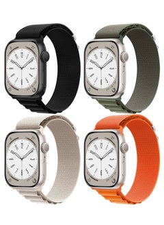 BORTONY Apple Watch Band 42mm 44mm 45mm 49mm 4 Pack Alpine Loop Nylon Band Women Men with Adjustable Metal G-Hook Strap for iWatch Ultra Series SE 8/7/6/5/4/3/2/1  - Image 2