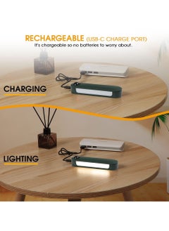 Y&D Rechargeable Motion Sensor Night Light, Dimmable LED Lights for Kids Bedrooms Warm White Nightlights Magnetic USB Chargeable Room Bathroom Cabinet Closet Hallway (2 Pack, Green)  - Image 5