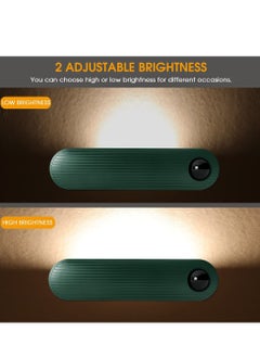 Y&D Rechargeable Motion Sensor Night Light, Dimmable LED Lights for Kids Bedrooms Warm White Nightlights Magnetic USB Chargeable Room Bathroom Cabinet Closet Hallway (2 Pack, Green)  - Image 4