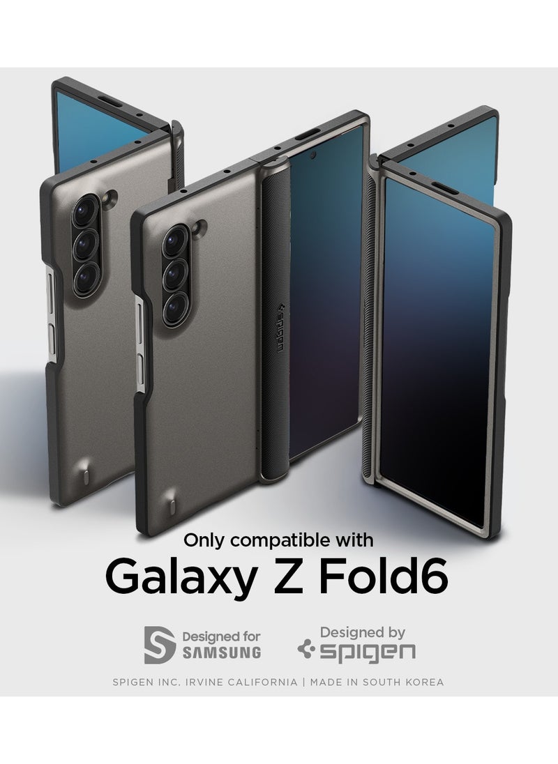 Spigen - Slim Armor Pro Samsung Galaxy Fold 6 Case Cover [Hinge Coverage] [Mil Grade Protection] - Gunmetal - Image 1