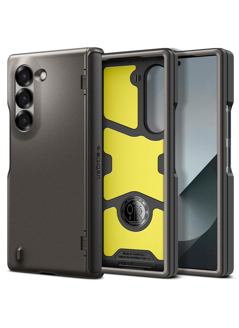 Spigen - Slim Armor Pro Samsung Galaxy Fold 6 Case Cover [Hinge Coverage] [Mil Grade Protection] - Gunmetal - Image 1