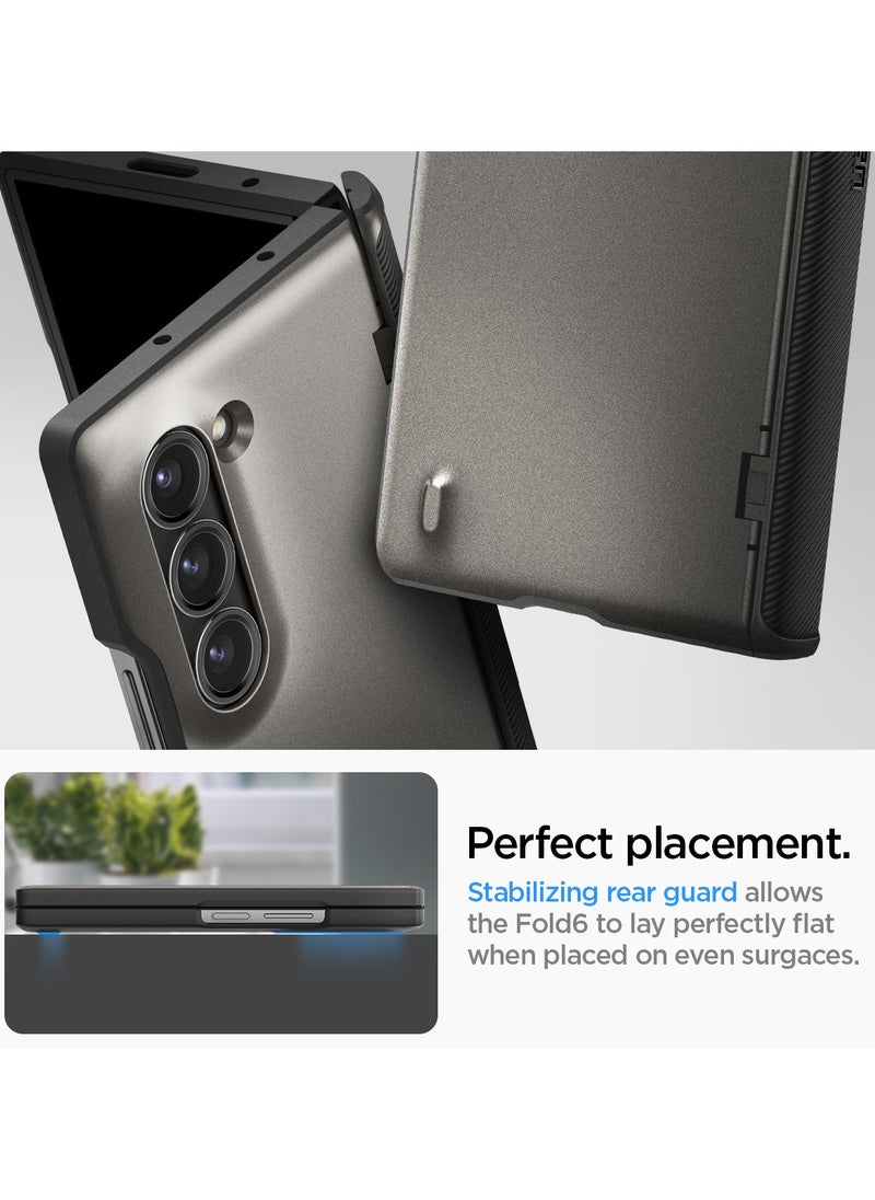 Spigen - Slim Armor Pro Samsung Galaxy Fold 6 Case Cover [Hinge Coverage] [Mil Grade Protection] - Gunmetal - Image 1