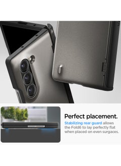 Spigen Slim Armor Pro Samsung Galaxy Fold 6 Case Cover [Hinge Coverage] [Mil Grade Protection] - Gunmetal  - Image 5
