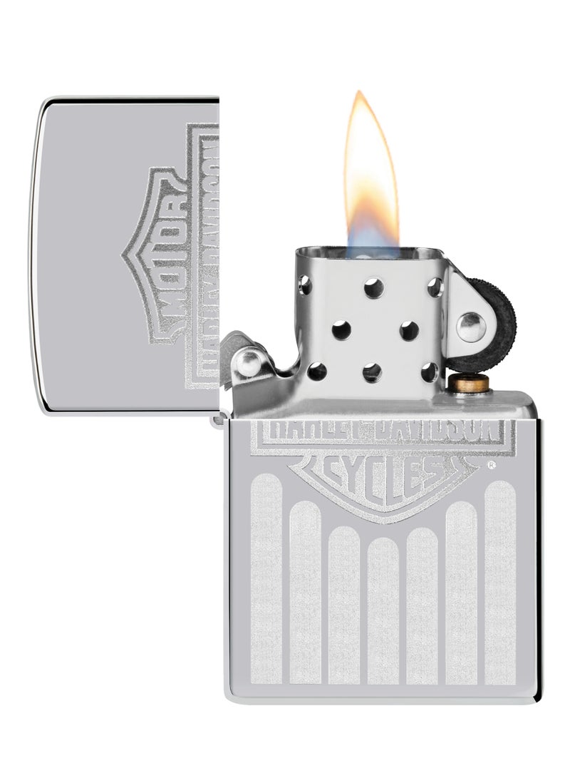 Zippo 48993 250 ولاعة هارلي ديفيدسون عالية اللمعان من الكروم مقاومة للرياح - Image 3