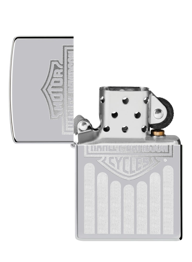 Zippo 48993 250 ولاعة هارلي ديفيدسون عالية اللمعان من الكروم مقاومة للرياح - Image 4