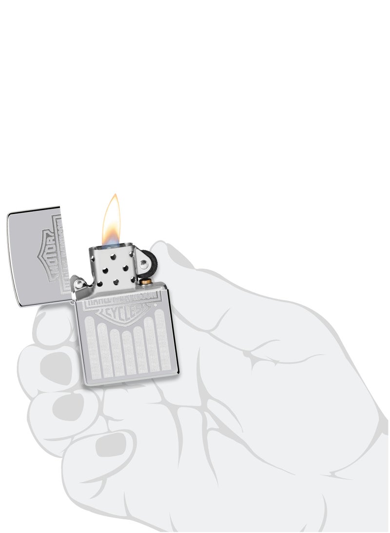 Zippo 48993 250 ولاعة هارلي ديفيدسون عالية اللمعان من الكروم مقاومة للرياح - Image 5