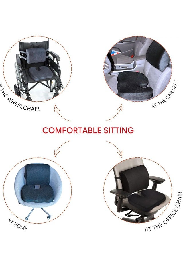 Berma Baby Office Chair Cushion and Back Support for Office Chair, Lumbar Support Pillow, Memory Foam, Non Slip Sitting and Back Rest for Gaming, Car Seat Cushion, Chair Pad  - Image 5
