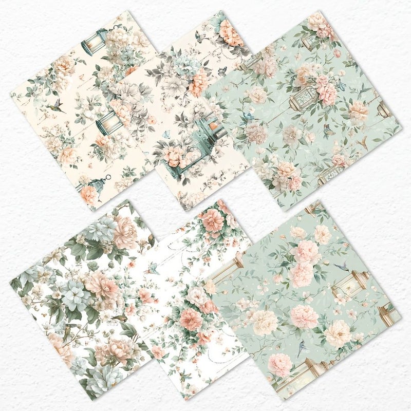 24 Sheets 6x6 Scrapbook Paper DIY Craft Supplies Decorative Album Gift Wrap - Image 3