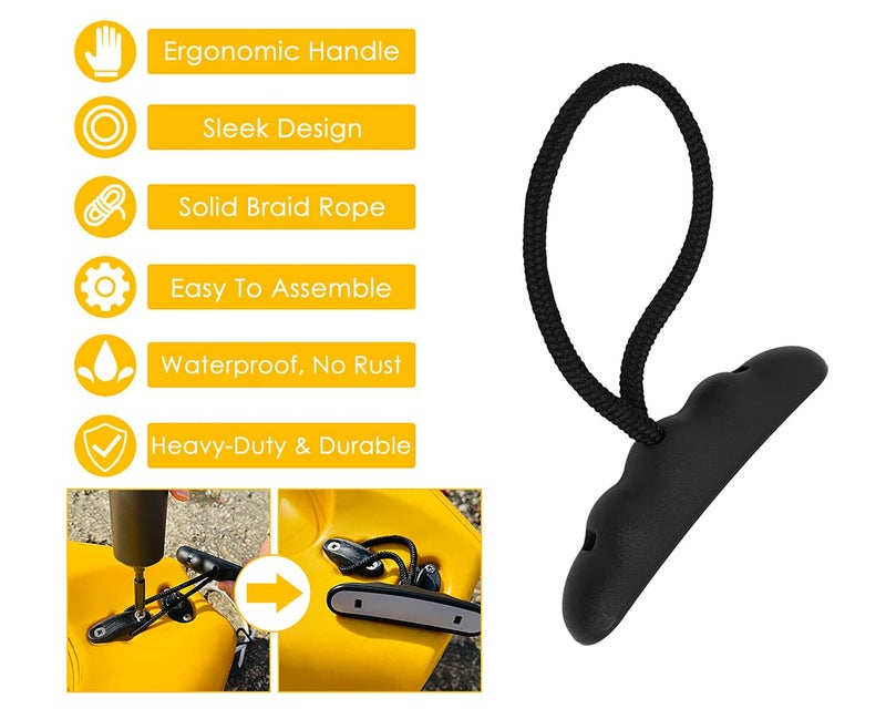 DS.DISTINCTIVE STYLE DS. DISTINCTIVE STYLE Kayak Handles 2 Pieces Carry Handles Replacement Kayak Accessories (Front Rear Mount)  - Image 3