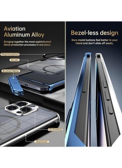 General Frameless metal case for iPhone 16 Pro Max/16 Pro, compatible with MagSafe Clear PC Back Diffuser Case with Security Lock and Camera Protection  - Image 3