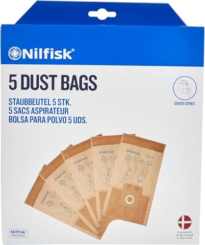 Nilfisk Original 10L Dust Bags  5 PCS  Family Vacuum Accessories 82222900