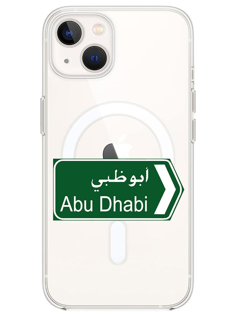 Theodor Magnetic Case for iPhone 13 6.1-inch Compatible with MagSafe Wireless Charging, Shockproof Phone Bumper Cover abudhabi sign board - Image 1