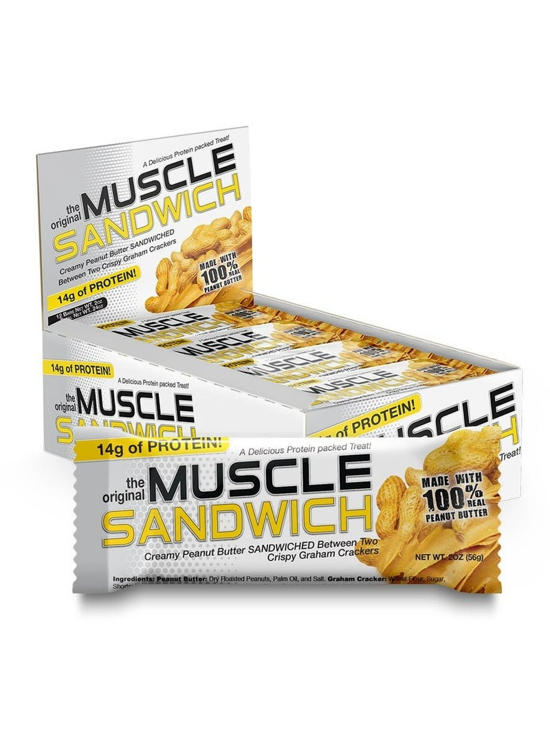 MUSCLE SANDWICH Muscle Sandwich orginal Peanut butter 12x57g 