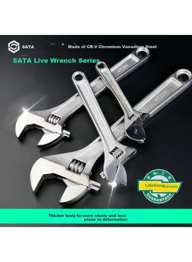 Sata Graduated Adjustable Wrench, Movable Wrench, Flexible Wrench Tool, 6", 47202 - Image 4