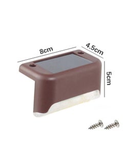 MIXDE 8-Piece Waterproof LED Solar Deck Light,Decor Solar Lights For Railing,Stairs,Fence,Post,Yard And Driveway,Brown  - Image 3