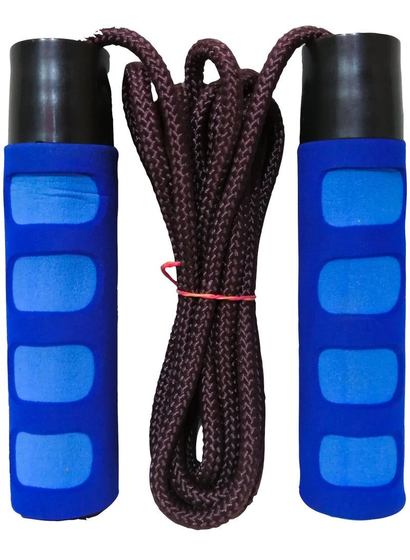 Generic Adjustable Jump Rope with Bearing Foam Handles Blue & Assorted Rope  - Image 5