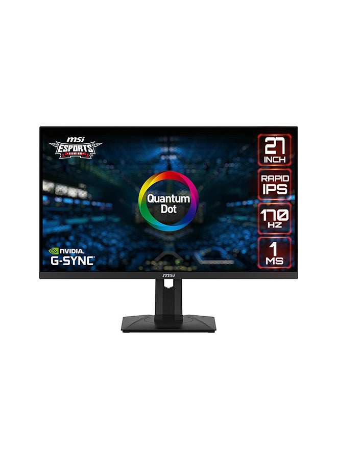 MSI G274QPF-QD Esports Flat Gaming Monitor, 27" WQHD 170Hz Rapid IPS Display, 1ms Response Time, VESA DisplayHDR 400, NVIDIA G-Sync Comptaible Black - Image 1