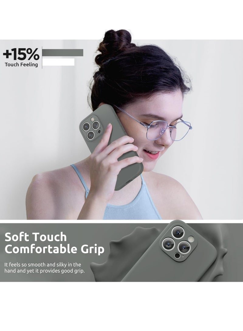 ELTRAZONE Design for iPhone 15 Pro Max Case, Liquid Silicone [2 x Screen Protectors & 1 x Lanyard] Protection for Each Lens Shockproof Cover for iPhone 15 Pro Max 6.7 inch 2023, Space Grey - Image 5