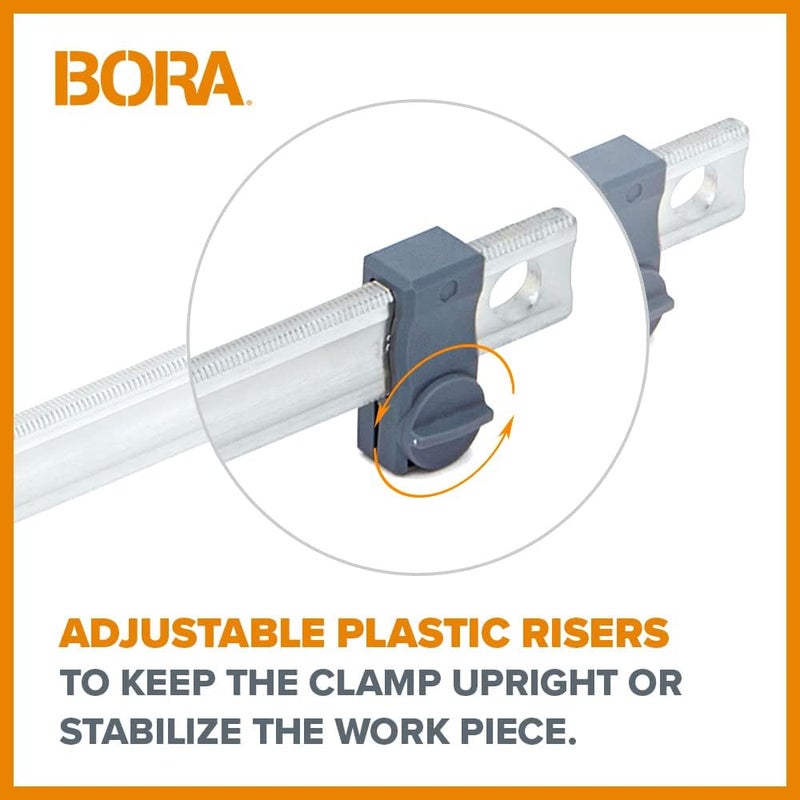 BORA 50" Parallel Clamp Set, 2 Pack of Woodworking Clamps with Rock-Solid, Even Pressure, 571150T, Multicolor - Image 3