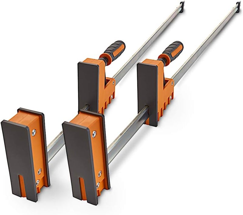 BORA 50" Parallel Clamp Set, 2 Pack of Woodworking Clamps with Rock-Solid, Even Pressure, 571150T, Multicolor - Image 1