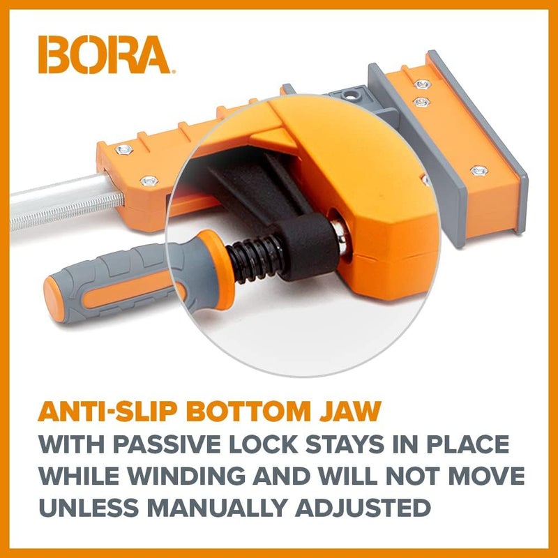 BORA 50" Parallel Clamp Set, 2 Pack of Woodworking Clamps with Rock-Solid, Even Pressure, 571150T, Multicolor - Image 5