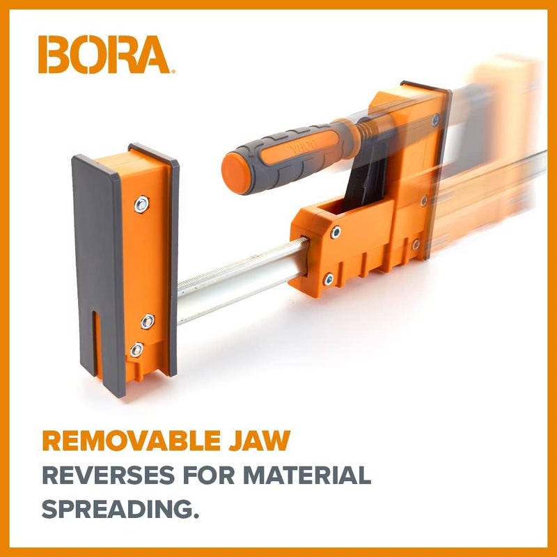 BORA 50" Parallel Clamp Set, 2 Pack of Woodworking Clamps with Rock-Solid, Even Pressure, 571150T, Multicolor - Image 4