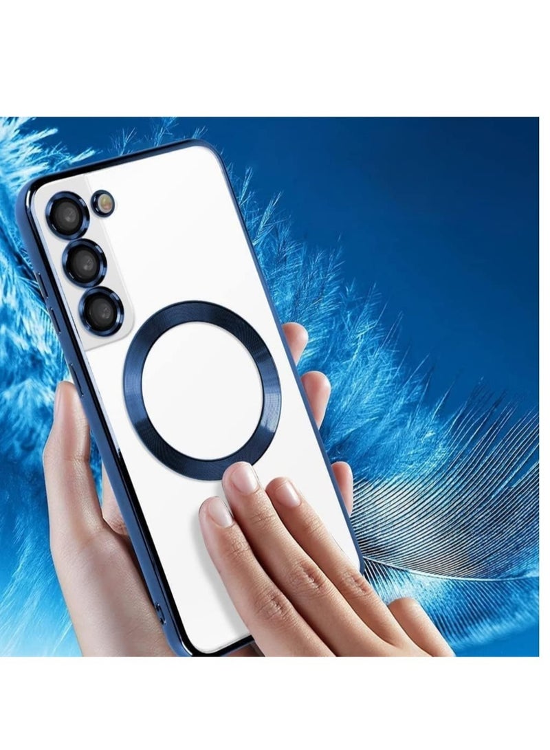 Magnetic Clear Case for Samsung Galaxy S23 Plus with Camera Lens Protector Magsafe Compatible Electroplated Soft TPU Shockproof Anti-Scratch Phone Case - Image 1