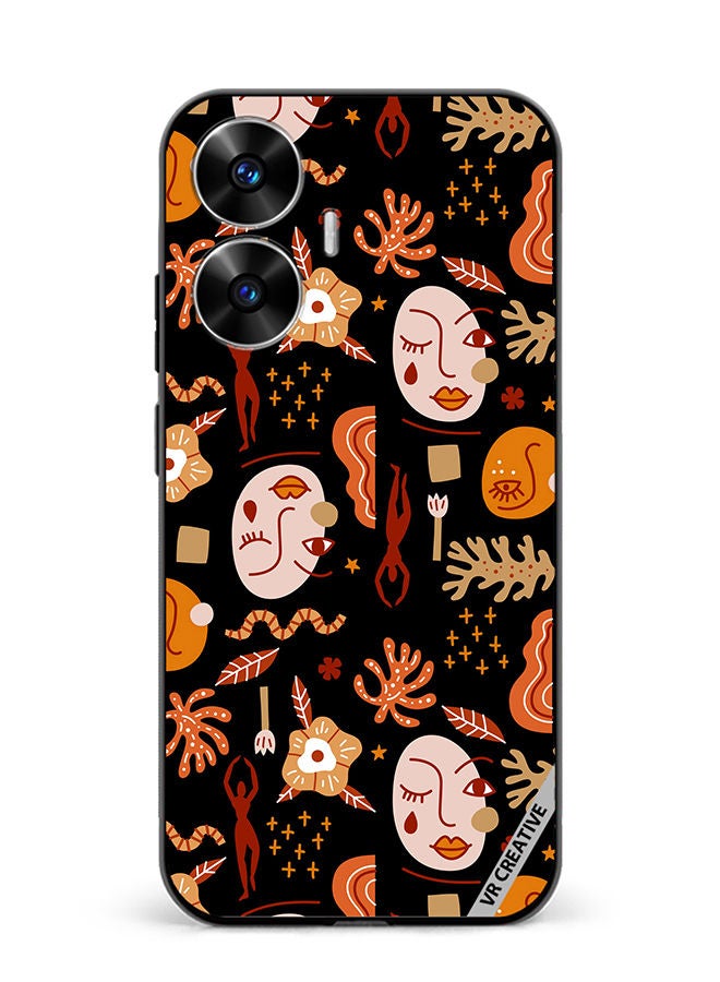 VR CREATIVE Protective Case Cover For Realme C55 Silhouettes Of People Design Multicolour - Image 1