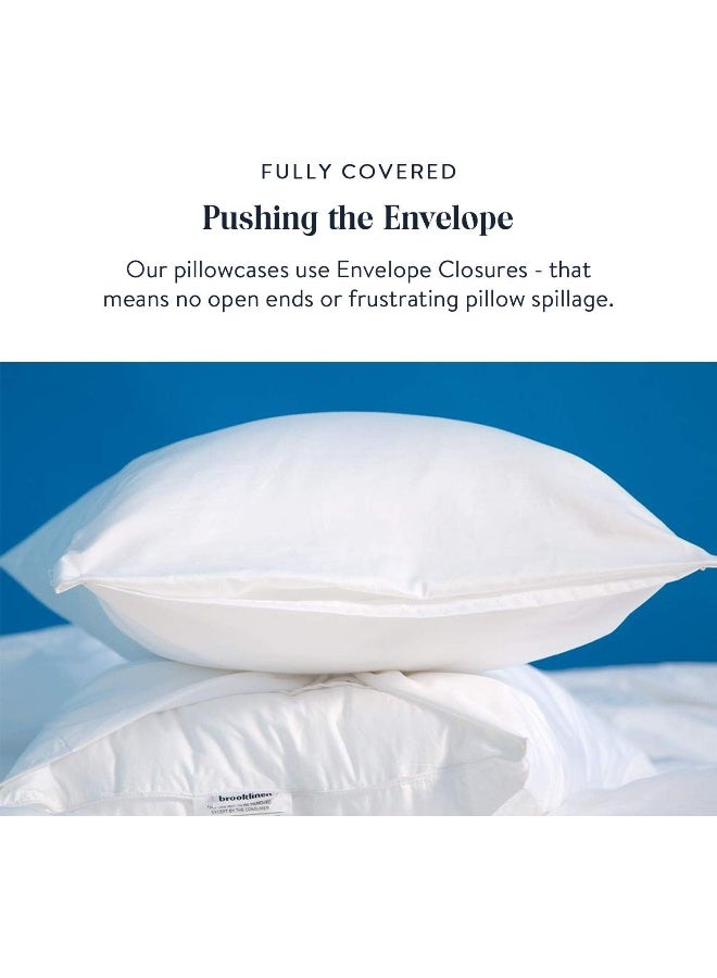 Brooklinen Luxury Sateen Pillowcases Set of 2 100 Long Staple Cotton with Envelope Closure Smooth Fabric Soft Durable Machine Washable King Size Cream - Image 5